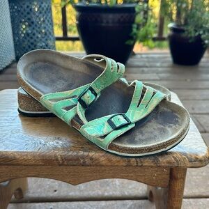 Birkenstocks Teal “Tie-dye” EU36  US5